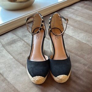 INC  Black Espadrilles